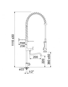 Fregadero con escurridor izquierdo acero inoxidable 80x52cm marca EB  TÉCNICA – Grupo Boxito