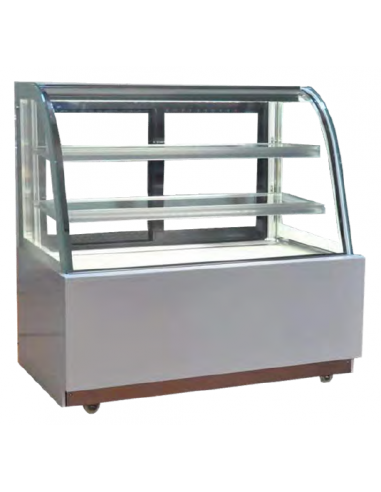 Vitrina Mostrador/Pasteleria ECONOMICA Refrigerada Ventilada Cristal Curvo con estantes MAFVEC
