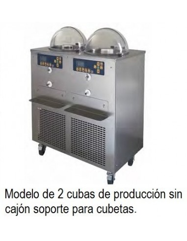 Mantecadoras Expositoras de Helado con Refrigeración por Aire o Agua GLS de 2 o 4 cubas GLS MESFRED