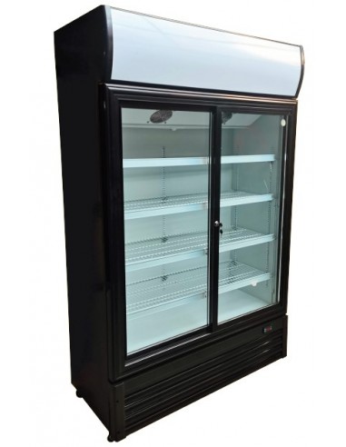 Armario Expositor Refrigerado 2 Puertas Abatibles Vidrio MAFADRE1000-VTE