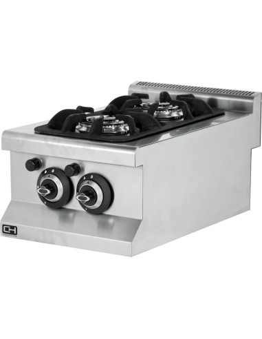 Cocina a gas sobremesa 2 fuegos 2x3,6 kW EMP6KG010 Línea 600