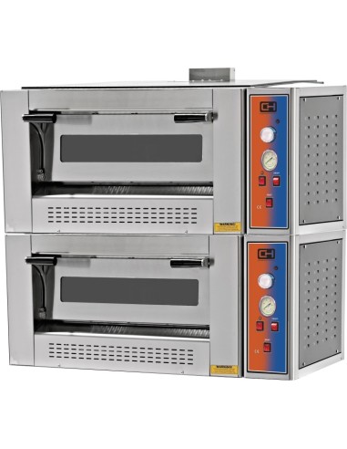 Horno Pizza a Gas capacidad 4 + 4 pizzas diámetro 30 cm EMP4+4G