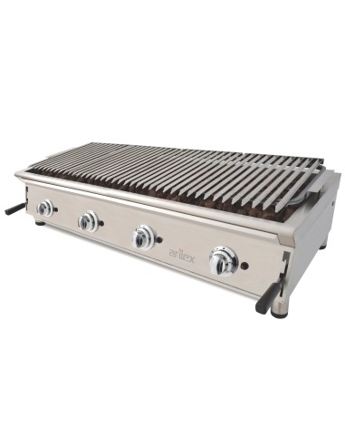 Barbacoa A Gas 130 Cm Piedra Volcánica Con Parrilla Inoxidable Regulable En 3 Alturas Línea 600 130BAR