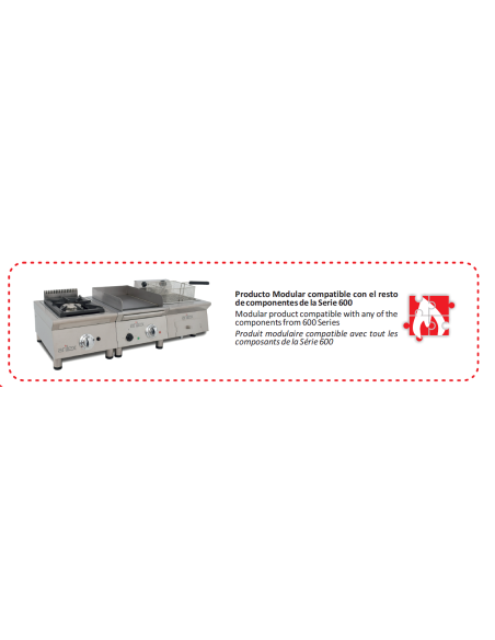 Cocina a Gas 1 Fuego 5,8 kW Línea 600 40FCGN