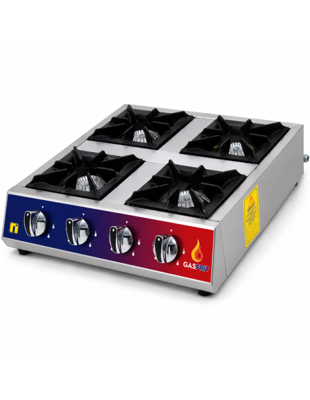 Cocina 4 fuegos a gas serie E-line GFD5