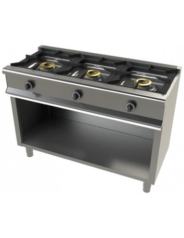 Cocina A Gas Con Mueble De 3 Fuegos 8+8+8 Kw Serie 550 6300/1