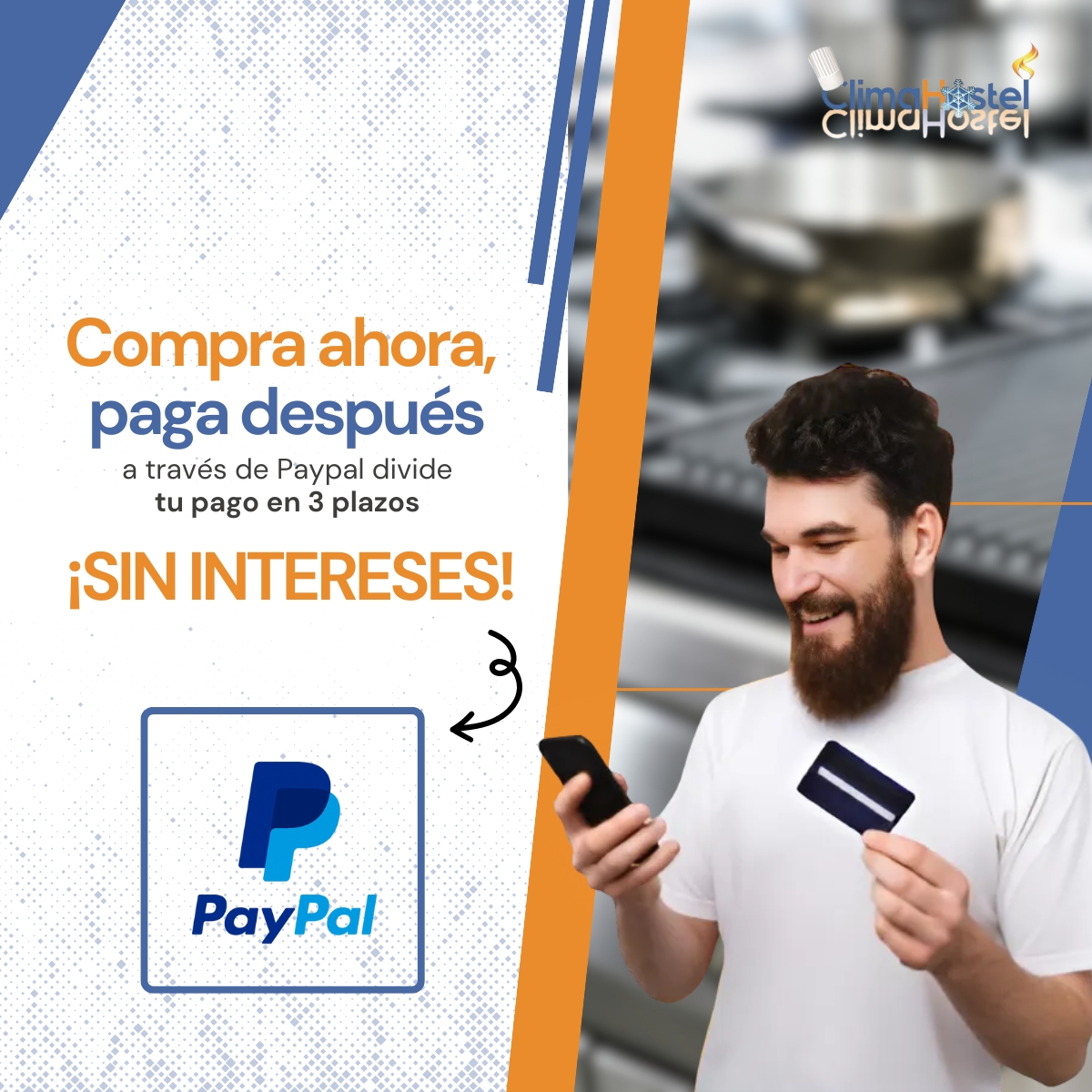 Pagar a plazos con PayPal maquinaria de hostelería